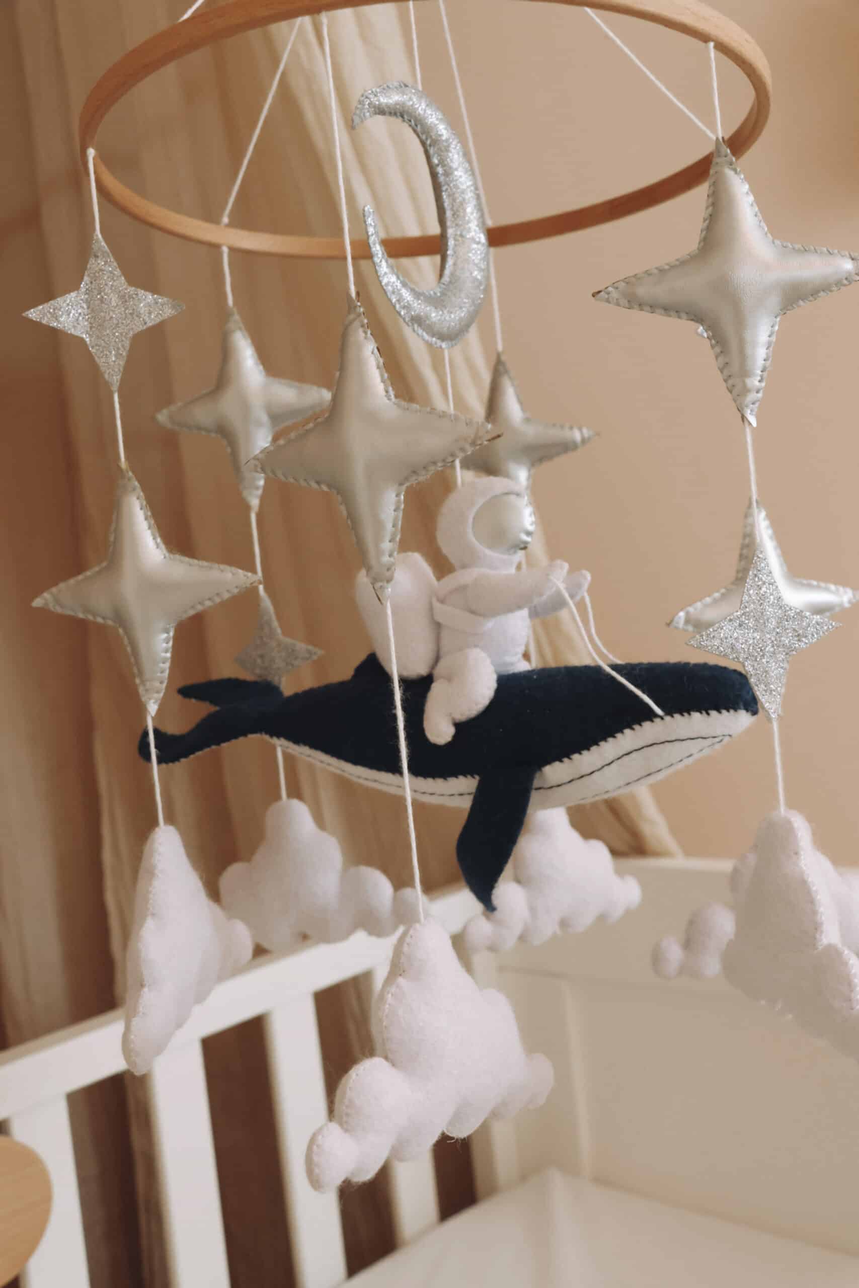 Astronaut Baby Mobiel – Handgemaakt van Hout – Decoratief & Eco – 25cm-6