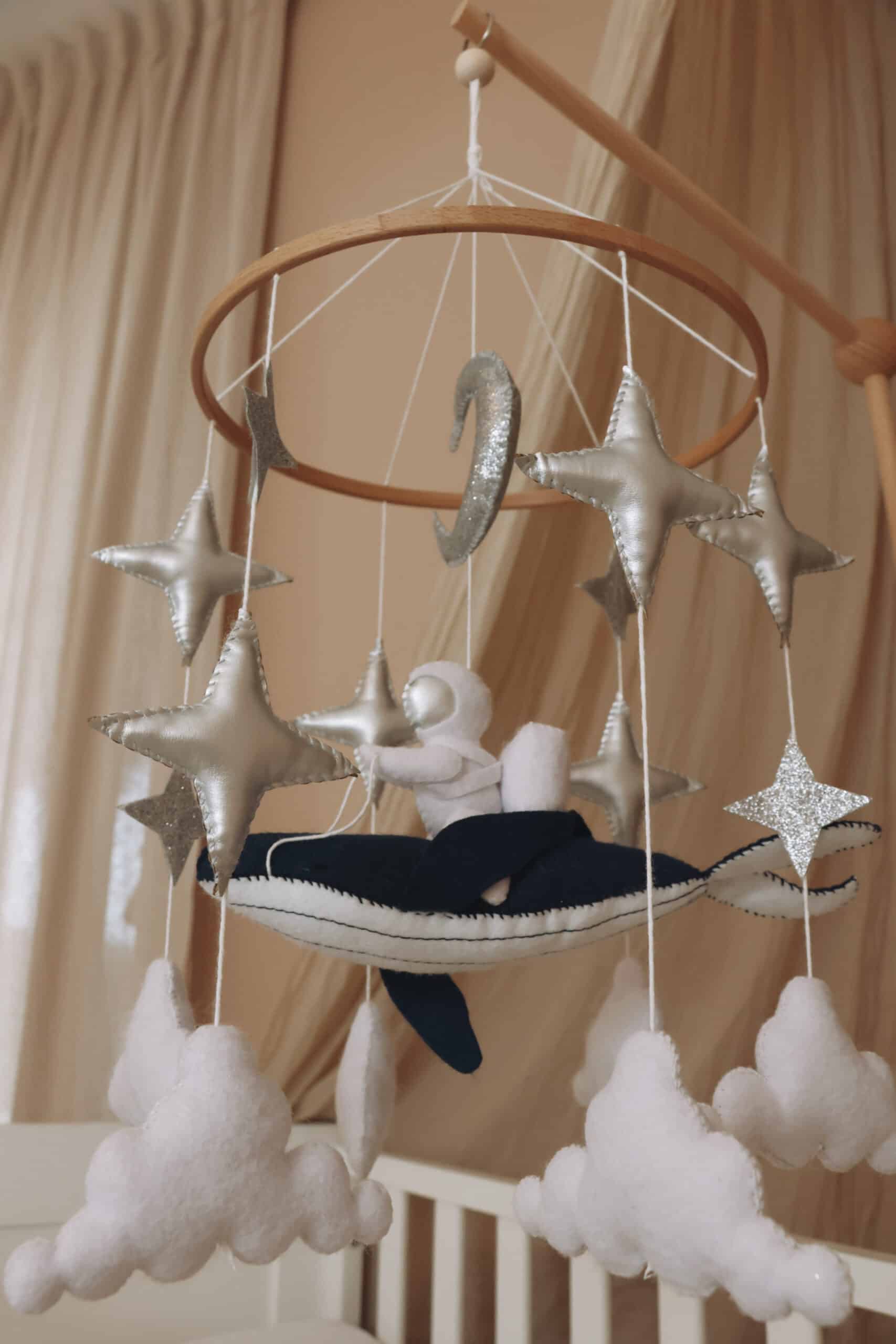 Astronaut Baby Mobiel – Handgemaakt van Hout – Decoratief & Eco – 25cm-8