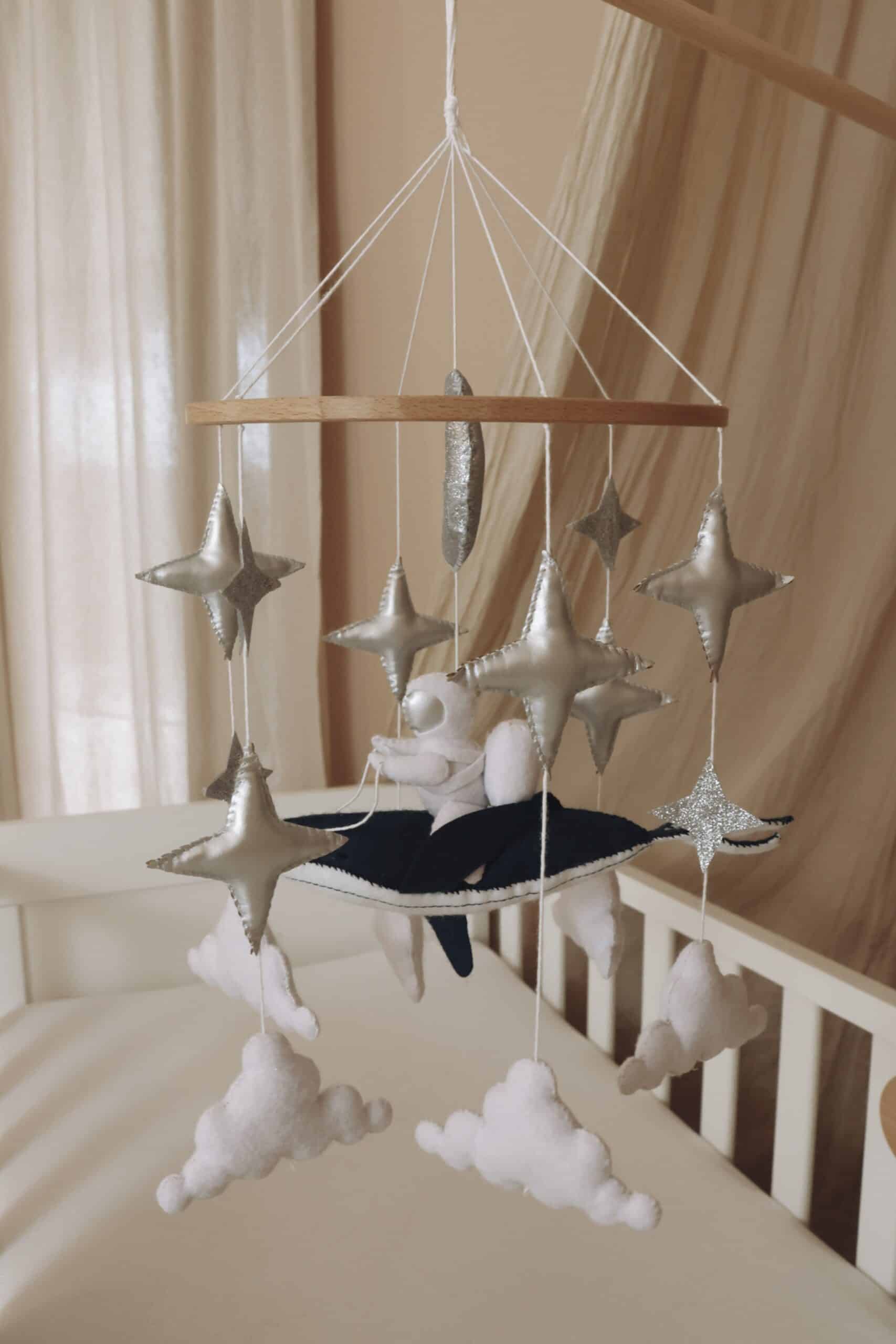 Astronaut Baby Mobiel – Handgemaakt van Hout – Decoratief & Eco – 25cm-16