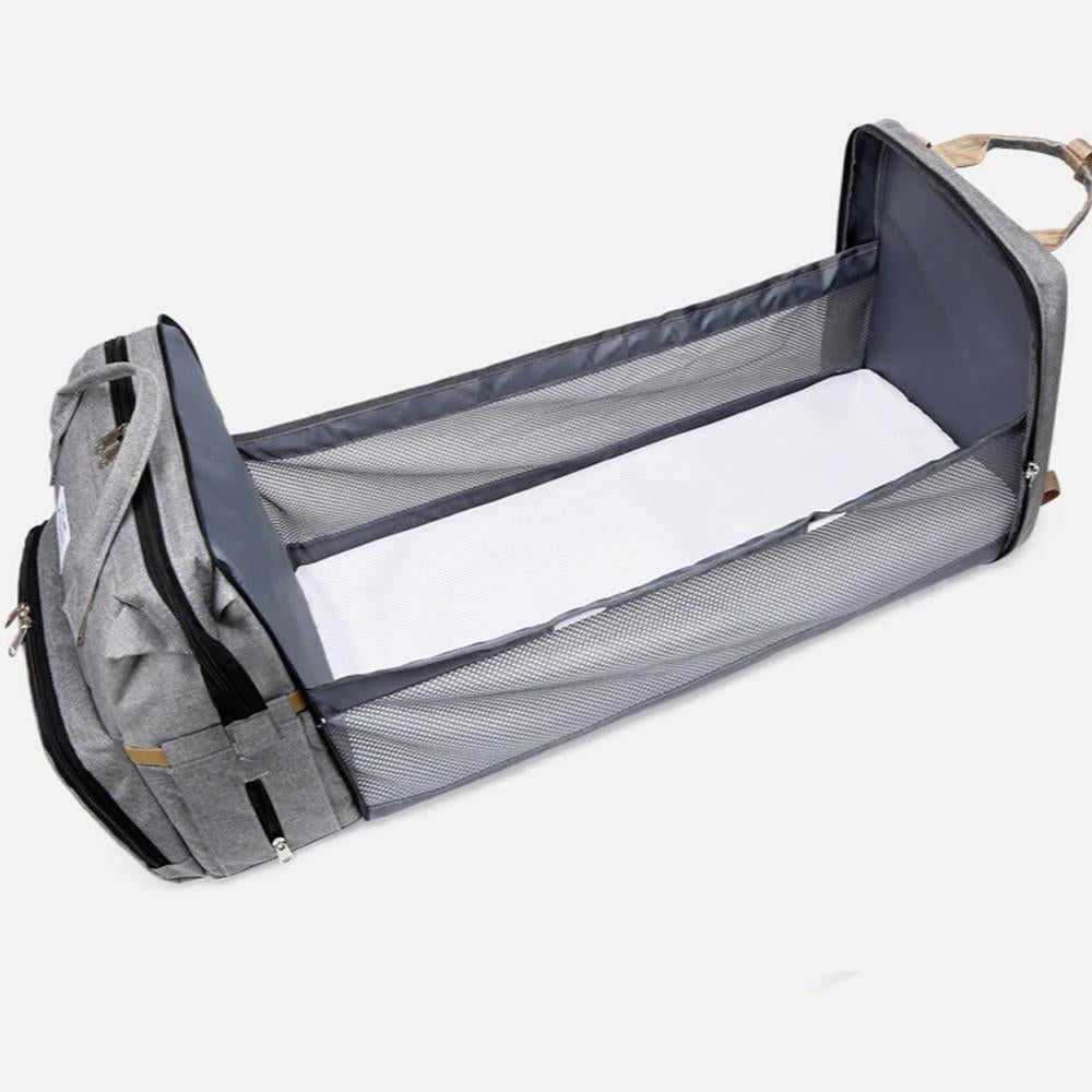 Luiertas met Babybed – 2-in-1 Reistas voor Ouders – Inclusief Mat & Strollerhaken