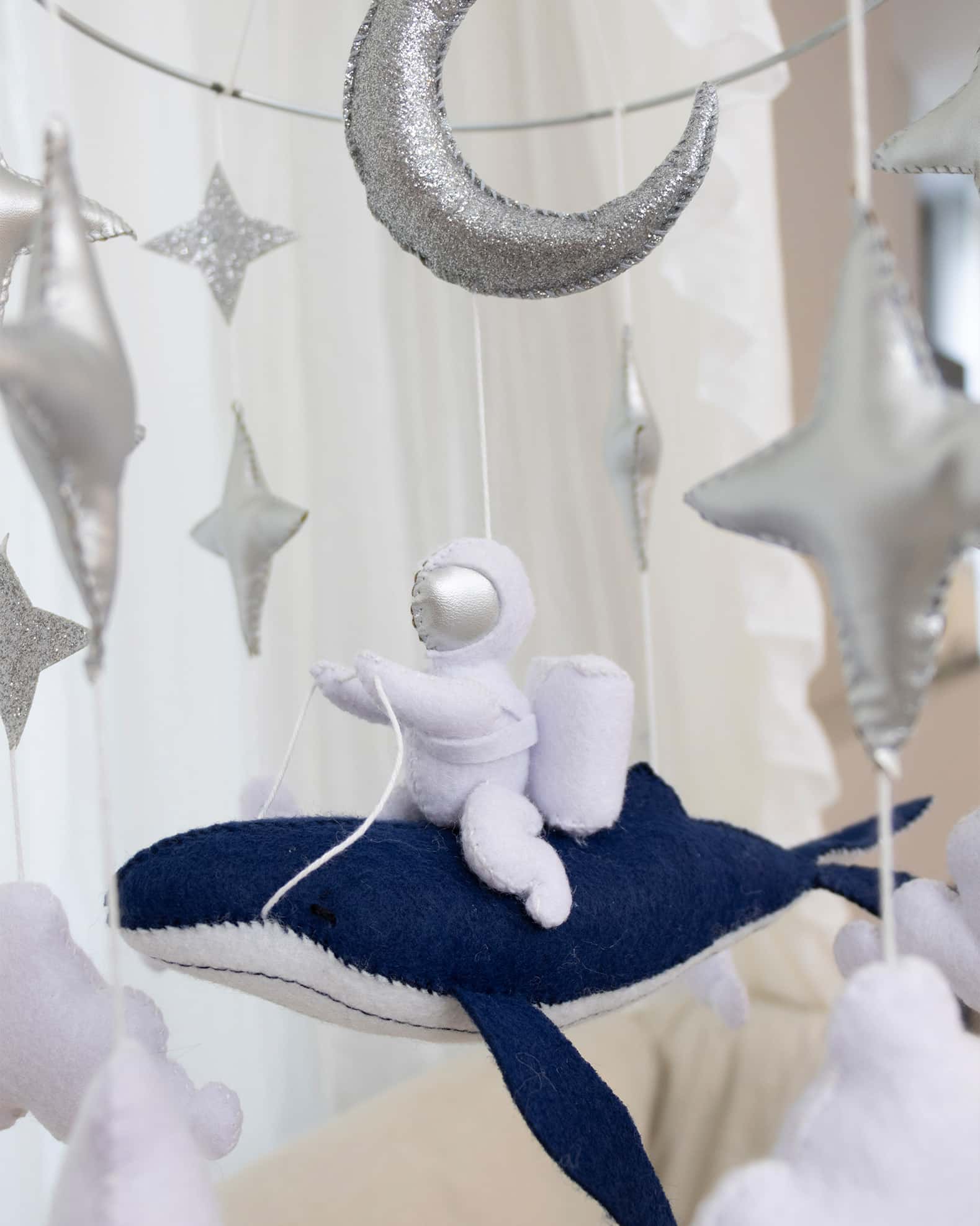 Astronaut Baby Mobiel – Handgemaakt van Hout – Decoratief & Eco – 25cm-17