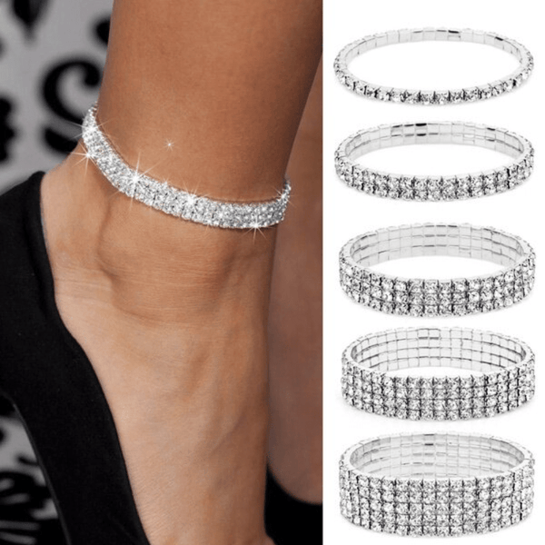 Ankle Bracelet Inlaid Shiny Zircon Crystal